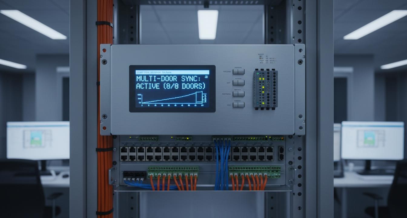 05 Self-Learning Microprocessor Control Units Sync Multi-Door Operations for Building Management